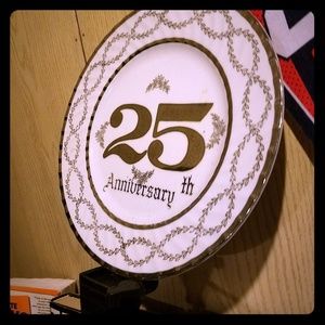 Ceramic 25 year anniversary plate